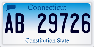 CT license plate AB29726