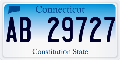CT license plate AB29727