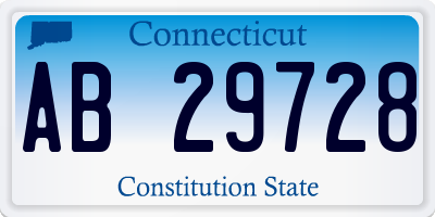 CT license plate AB29728