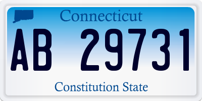 CT license plate AB29731