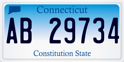 CT license plate AB29734