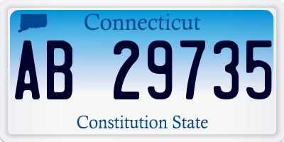 CT license plate AB29735