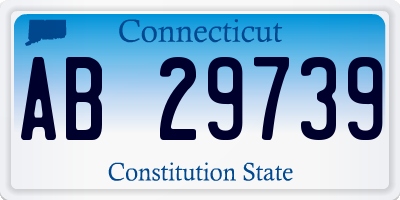 CT license plate AB29739