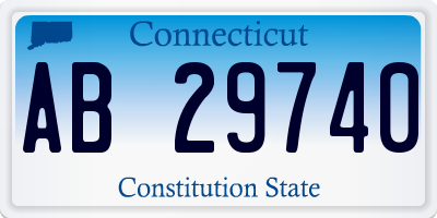 CT license plate AB29740
