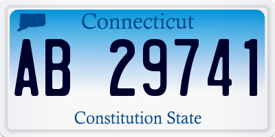 CT license plate AB29741