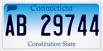 CT license plate AB29744