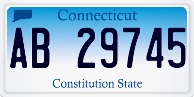 CT license plate AB29745