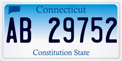 CT license plate AB29752