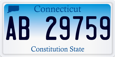 CT license plate AB29759