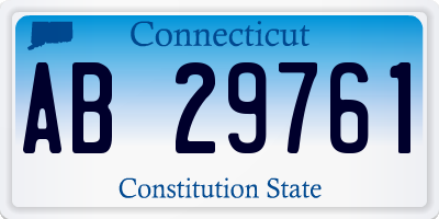 CT license plate AB29761