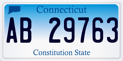 CT license plate AB29763
