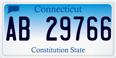 CT license plate AB29766