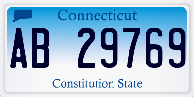 CT license plate AB29769