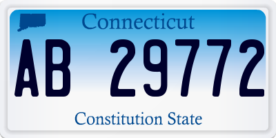 CT license plate AB29772