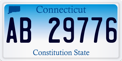 CT license plate AB29776