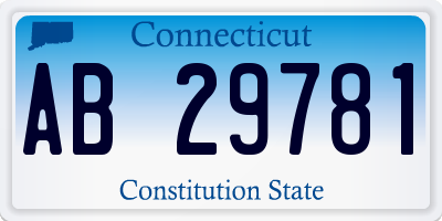 CT license plate AB29781