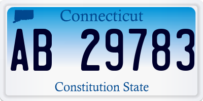 CT license plate AB29783