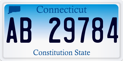 CT license plate AB29784