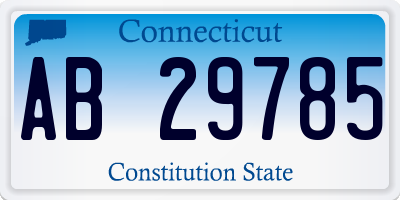 CT license plate AB29785