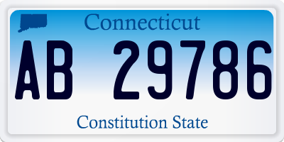 CT license plate AB29786