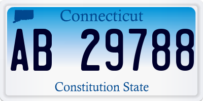 CT license plate AB29788