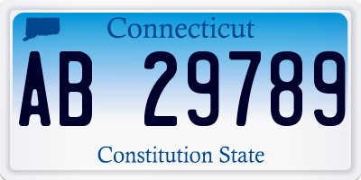 CT license plate AB29789