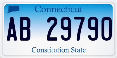 CT license plate AB29790