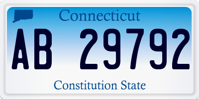 CT license plate AB29792