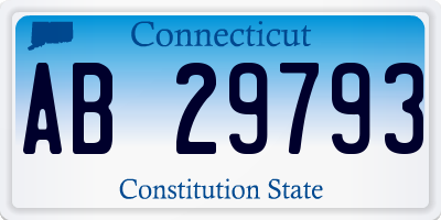 CT license plate AB29793