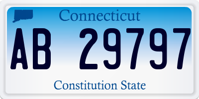 CT license plate AB29797