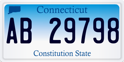 CT license plate AB29798