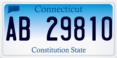 CT license plate AB29810