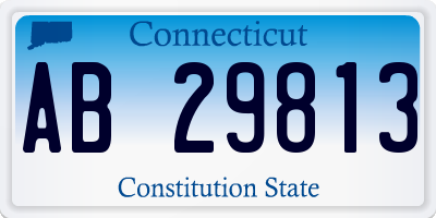 CT license plate AB29813