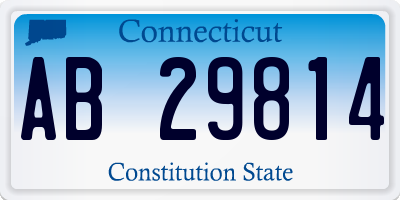 CT license plate AB29814