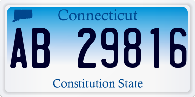 CT license plate AB29816