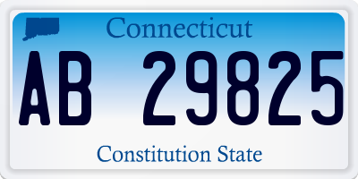 CT license plate AB29825