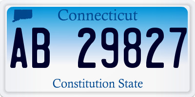 CT license plate AB29827