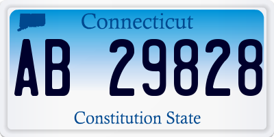 CT license plate AB29828