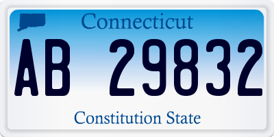 CT license plate AB29832