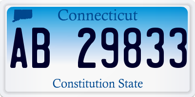 CT license plate AB29833