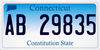 CT license plate AB29835