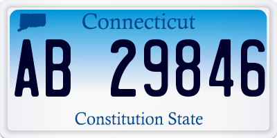 CT license plate AB29846