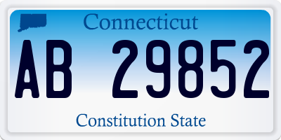 CT license plate AB29852