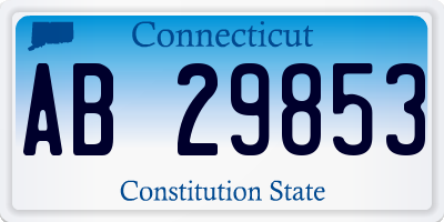 CT license plate AB29853