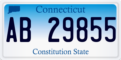 CT license plate AB29855