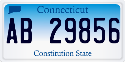 CT license plate AB29856