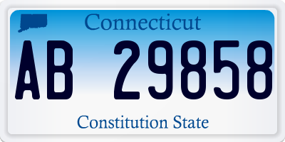 CT license plate AB29858