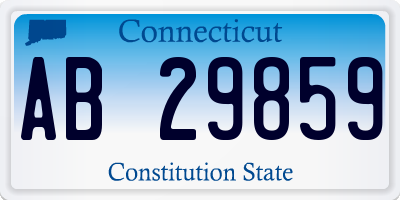 CT license plate AB29859