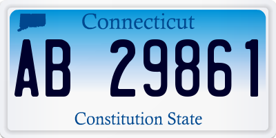 CT license plate AB29861