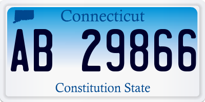 CT license plate AB29866
